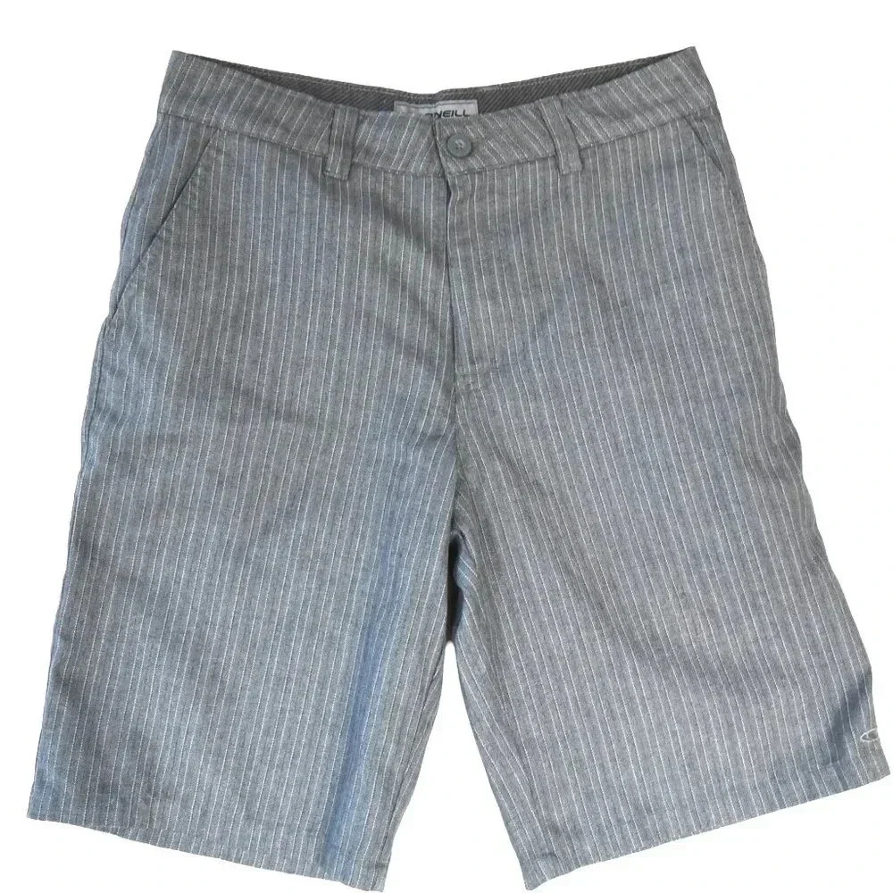 O'Neill || Men's Plaid Shorts Size 30 Longer Line 11" Inseam Surf Skate Grey